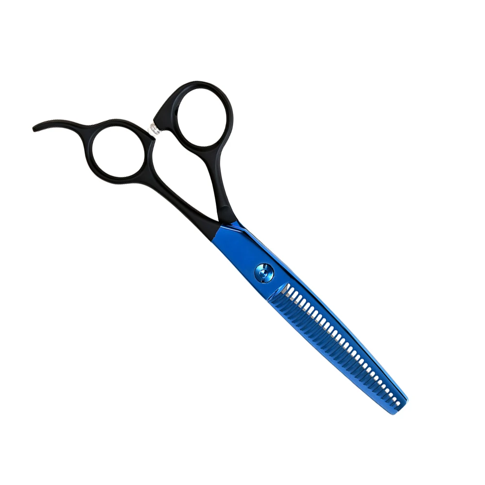 Fancy Hair Thinning Scissors Black And Blue Color 32 Teeth With Fix