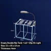 15x11x13 Double Réservoir + Couvercle + Lampe à Clip