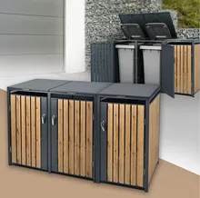 Waste Bin stainless Steel garden Trash Bin garbage can house garbage can cladding storage box wheelie bin