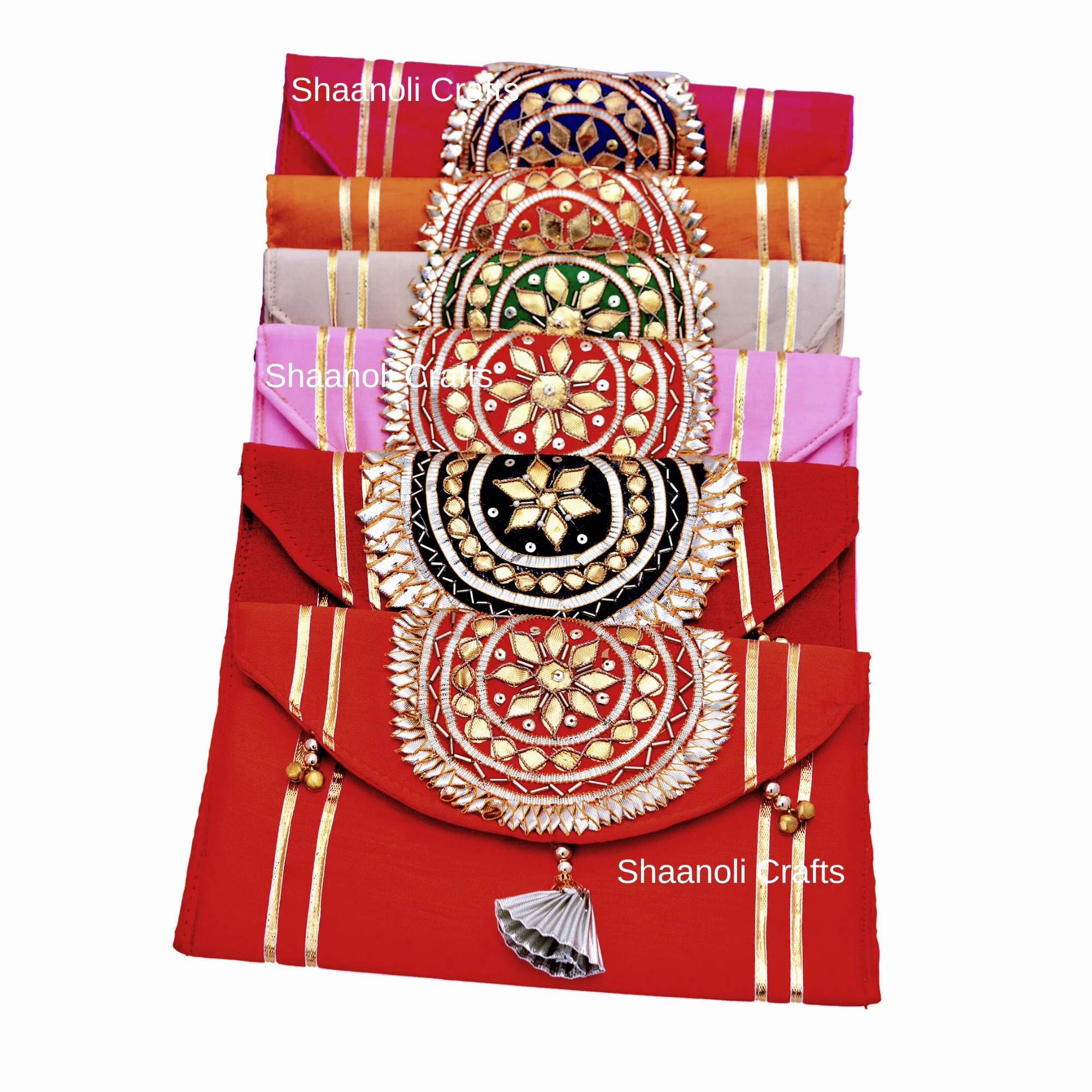 Designer à la mode Gota Patti travail à la main Potli sac brodé enveloppe  sacs à main sacs à main pochette de soirée pour les femmes