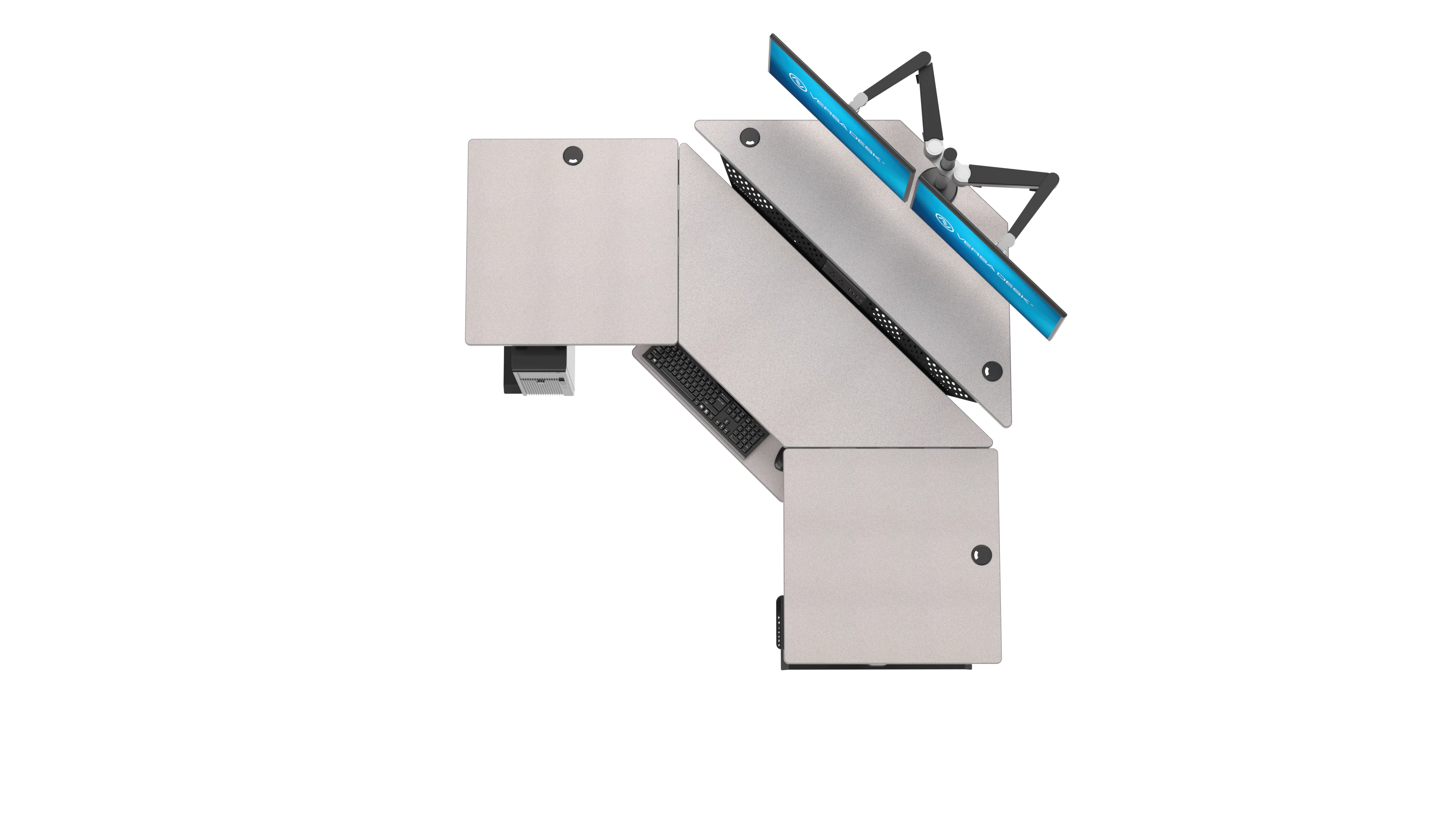 Конвертируемый Электрический регулируемый по высоте угловой стоячий стол VersaDesk PowerLift для домашнего офиса школы или гостиной