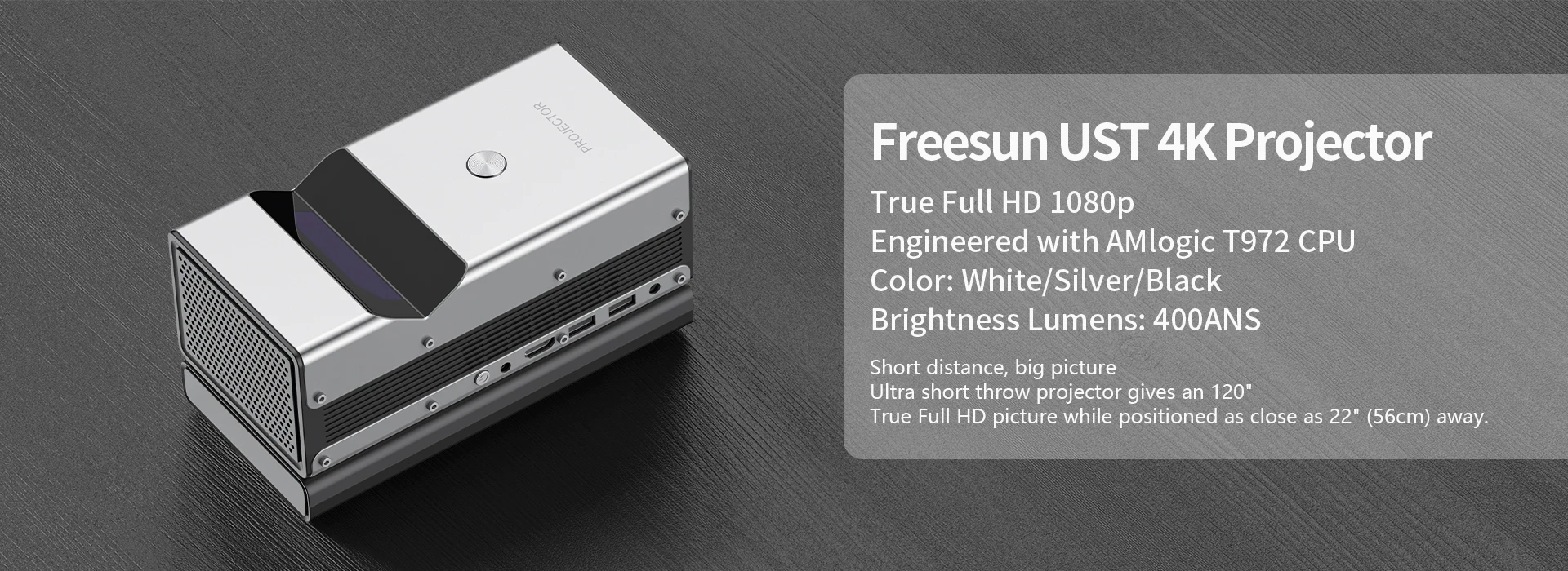 Android Smart Ultra Short Throw Projector With 350 Ansi Lumen High Brightness Hd Arc Support