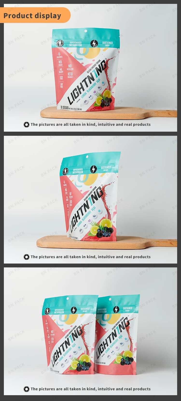 Custom Printed Heat Seal Plastic Smell Proof Aluminum Foil Stand Up Packaging Coffee Packing