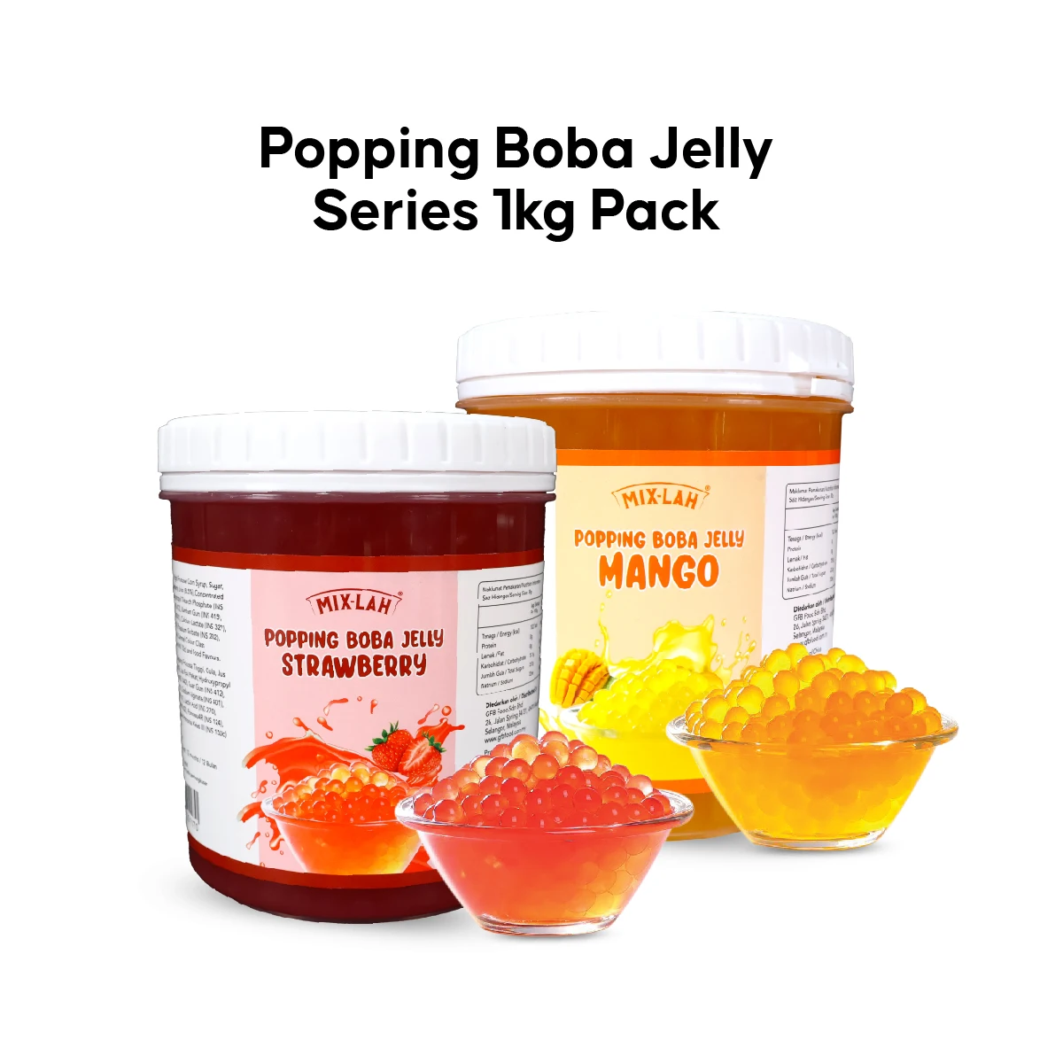 Mango Popping Boba Jelly Fruit Juice Coating Pearl For Topping Bubble