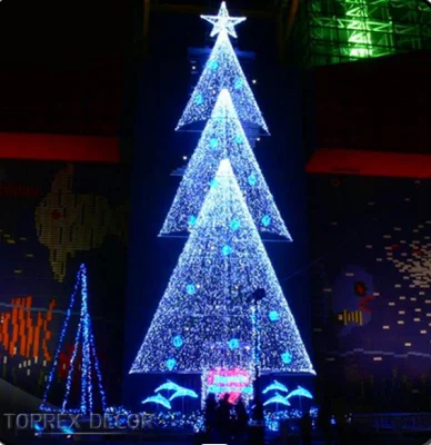 Led Large Motif Light Shop Mall Christmas Decoration 6Ft 12 Ft Noble Fir White 180Cm Commercial Light Lighted Christmas Tree