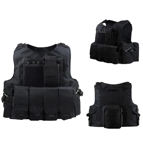 Red Tactical Vest Molle Reflective Tactical Vest Multi-pouches Wear-resist Multi-color Outdoors