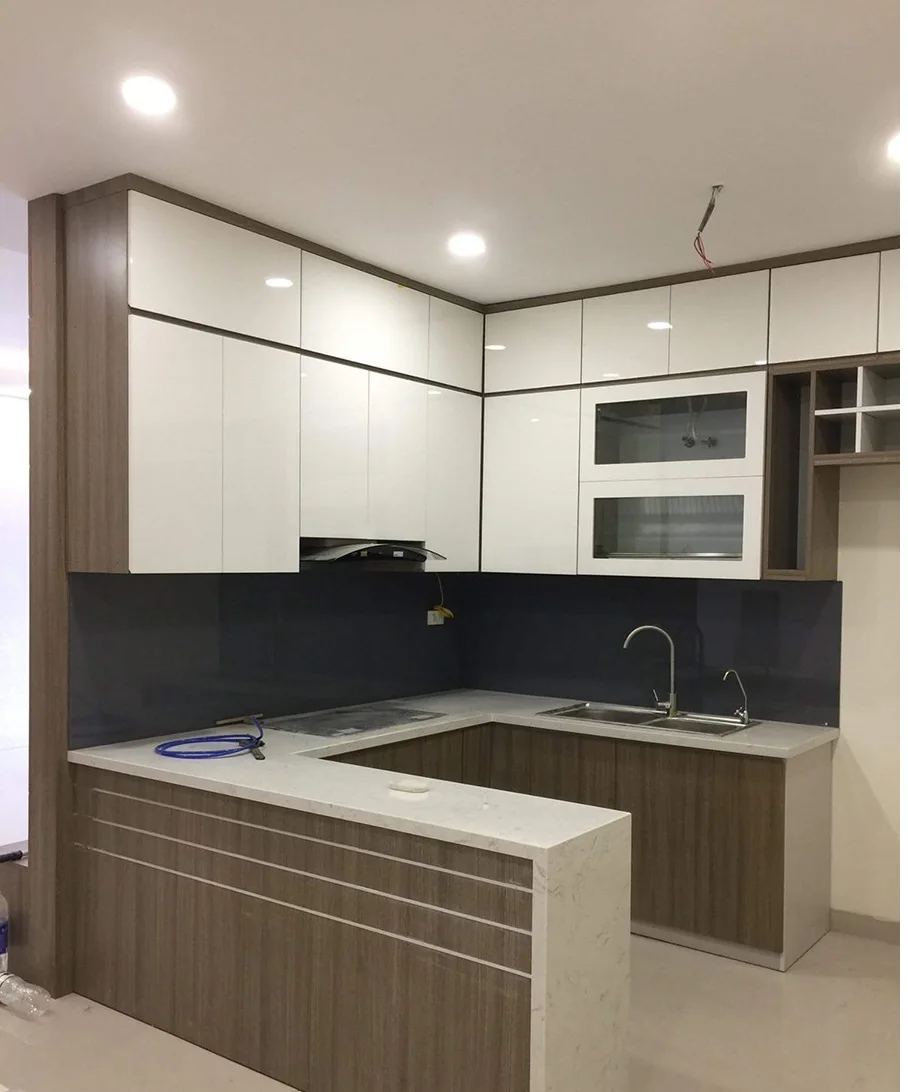 Modern Kitchen Modular Kitchen For Home Furniture Rollout Tray From