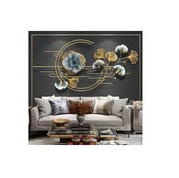 Home Decor Metal Gold Wrought Iron Contemporary Wall Art Birthday Decoration Creative Wall Hanging Made in India