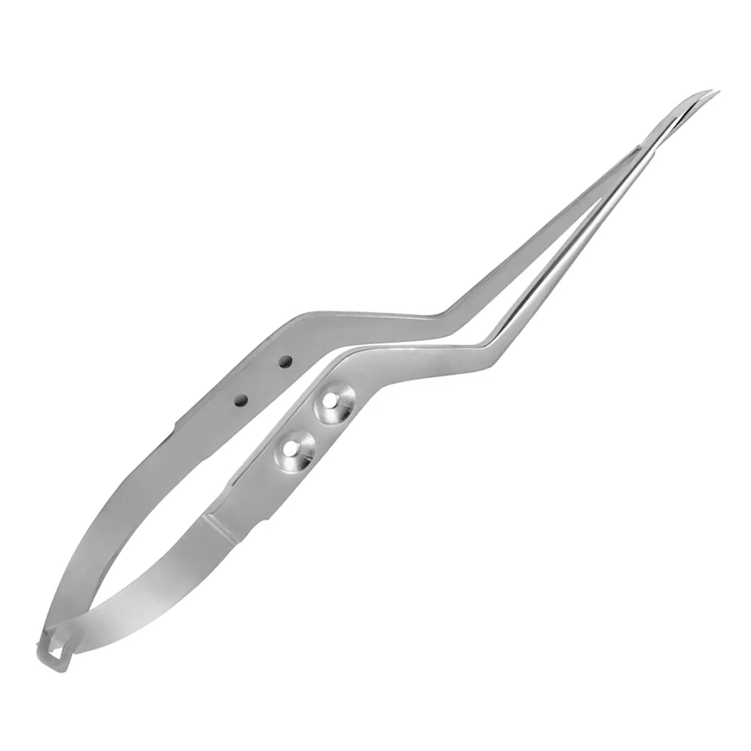 High Quality YASARGIL Micro Scissors for Clinical Use Stainless Steel with Angled Blades Curved Tip Bayonet Forceps