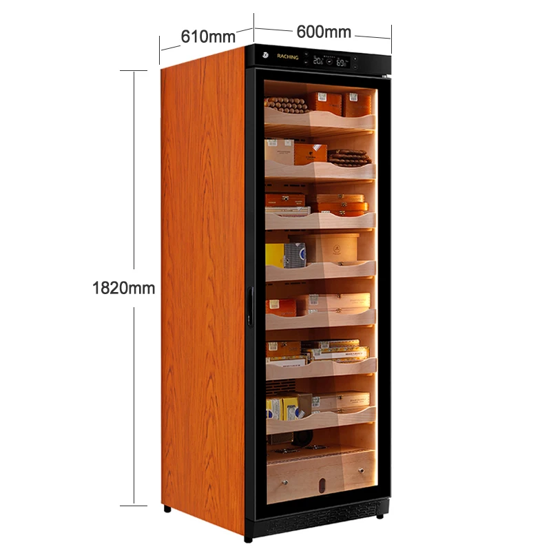 No Frost 7 Layers Trays Spanish Canada Cedar Electronic Electric Climate Control Raching Cigar Humidor Cabinet