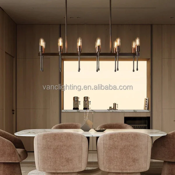 American Handcrafted Steel Chandelier for  Living Room Home Ceiling Pendant Lighting High Quality Wireless Control