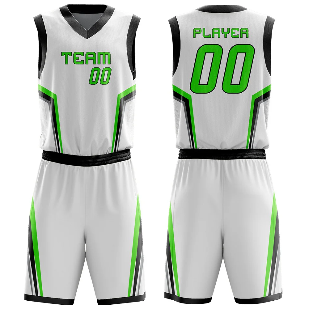 Customized Design Youth Basketball Uniforms Reversible Basketball Uniform Set Buy Cheap