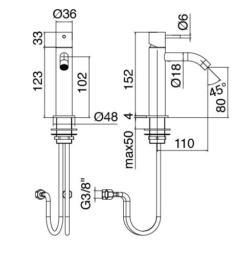 Washbasin Mixer Side Detail