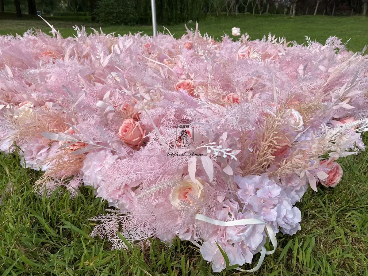 Factory Latest Designs Artificial Silk Flower Wall Red Rose Flower Wall