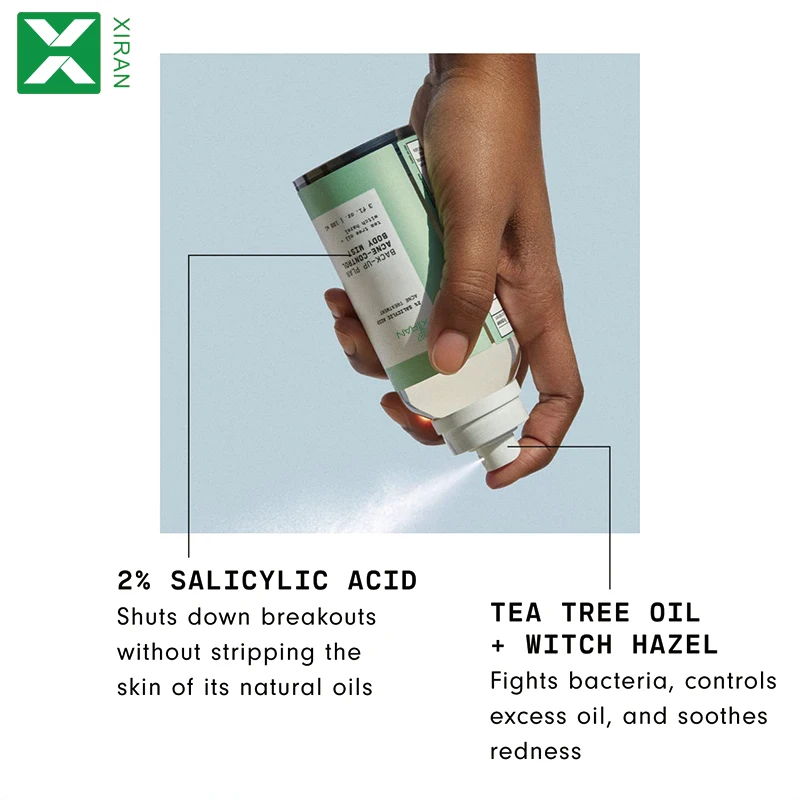 Private Label Acne Treatment Body Mist 2 Salicylic Acid Acne Control