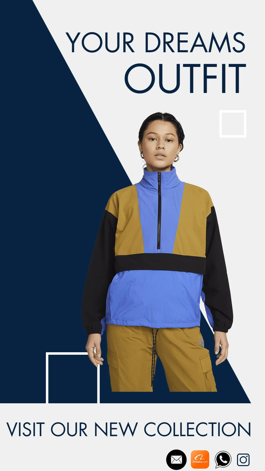 New Design Custom Nylon Windbreaker Tracksuit Two Piece Pants And