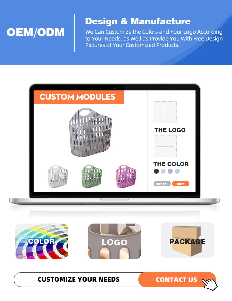 product wanuo 65l collapsible laundry basket dirty clothes basket customizable bathroom laundry basket with universal wheels-6