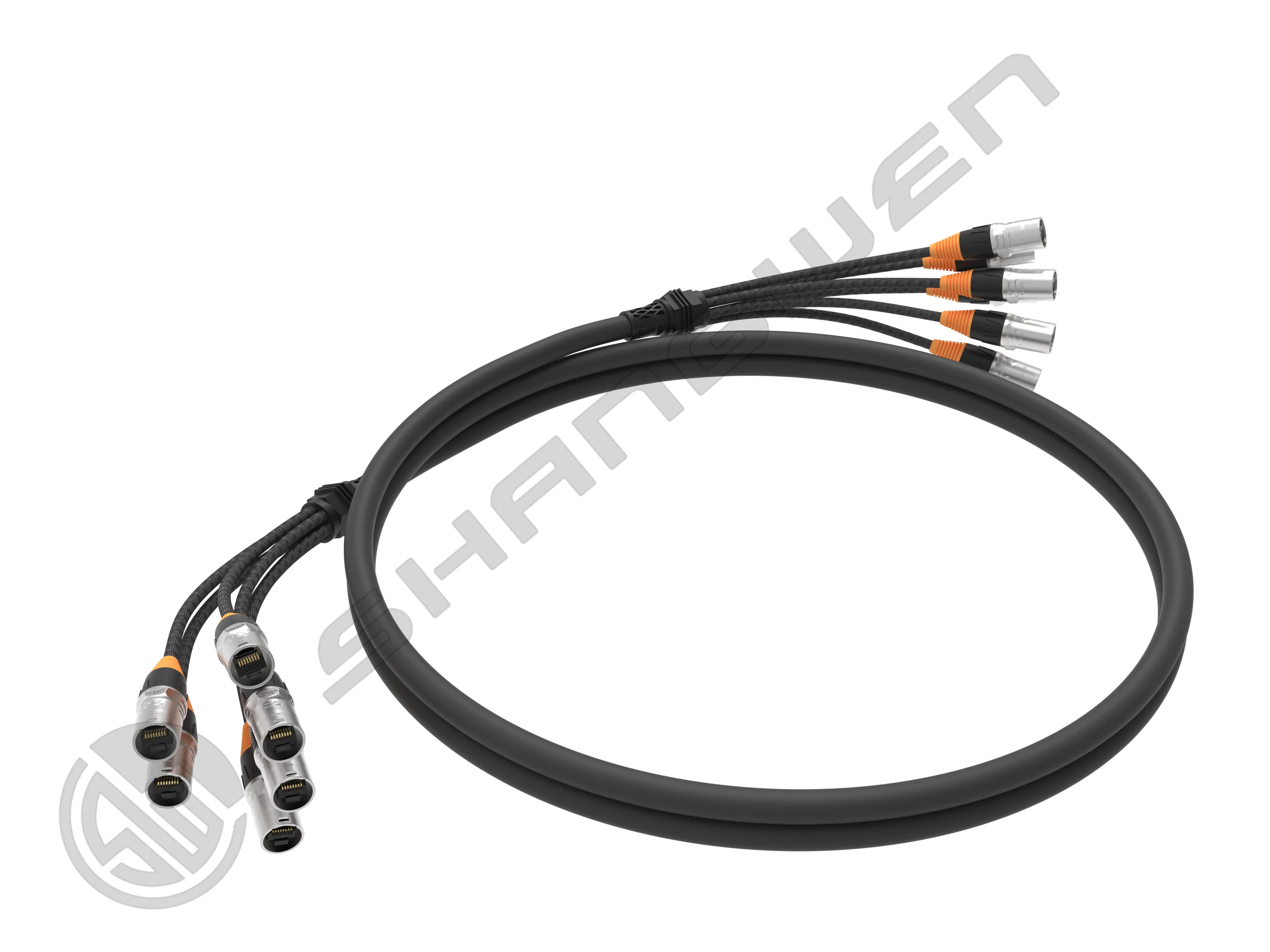 6 Channel 6 Port Hybrid Snake CAT6 SFUTP Solid Network Data LED Screened Cable for Communication Multi-Channel Ethercon Cable