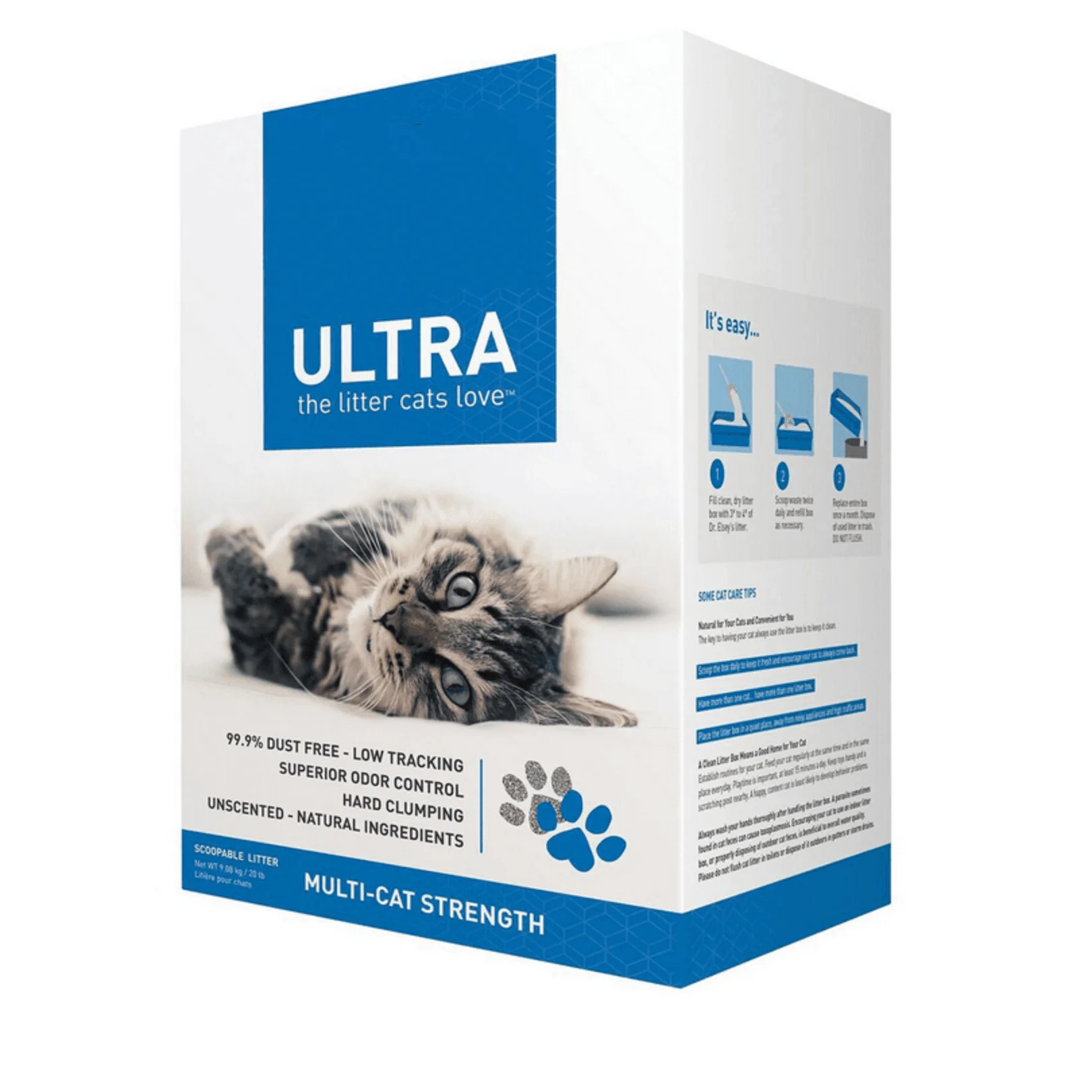 Clay Unscented Premium Clumping Cat Litter Ultra 99.9 Dustfree Low