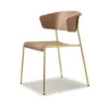 Satin Brass-Effect Frame - Walnut Canaletto Shell