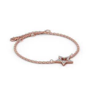 High Quality Assured Star Shape Gold Plated Bracelet Women Shining Custom Design Wholesale Fine Jewelry Anniversary