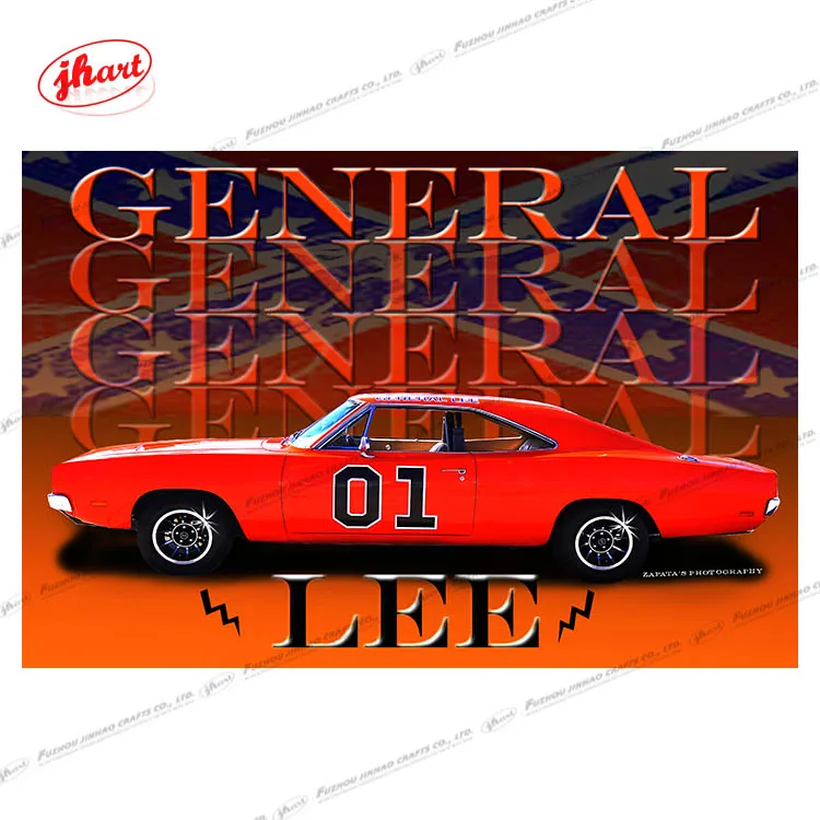 Plaque Métal Décorative Yelacecca - Dukes Of Hazzard Fans Only Parking - 20.3 X 30.5 Cm - Style Rétro Vieilli - Pour Mur Ou Table