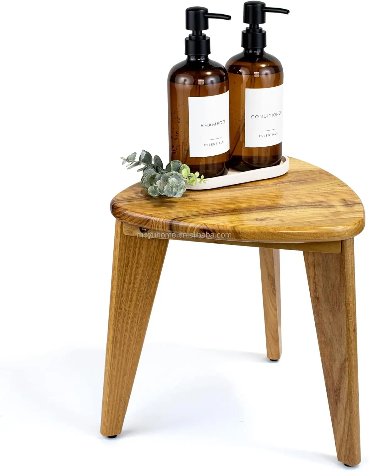 Beautiful Teak Shower Stool And Foot Rest For Shaving Legs Sturdy