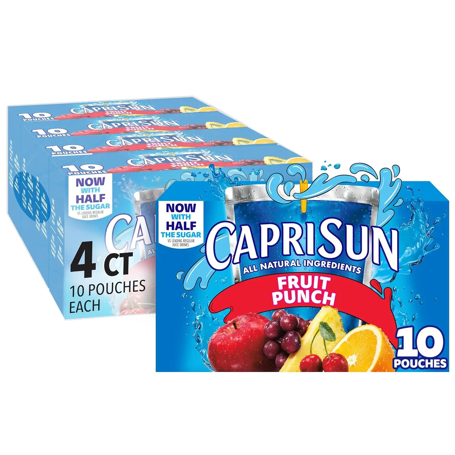 Capri Sun Fruit Punch Flavored Juice Drink,10 Ct Box,6 Fl Oz Pouches
