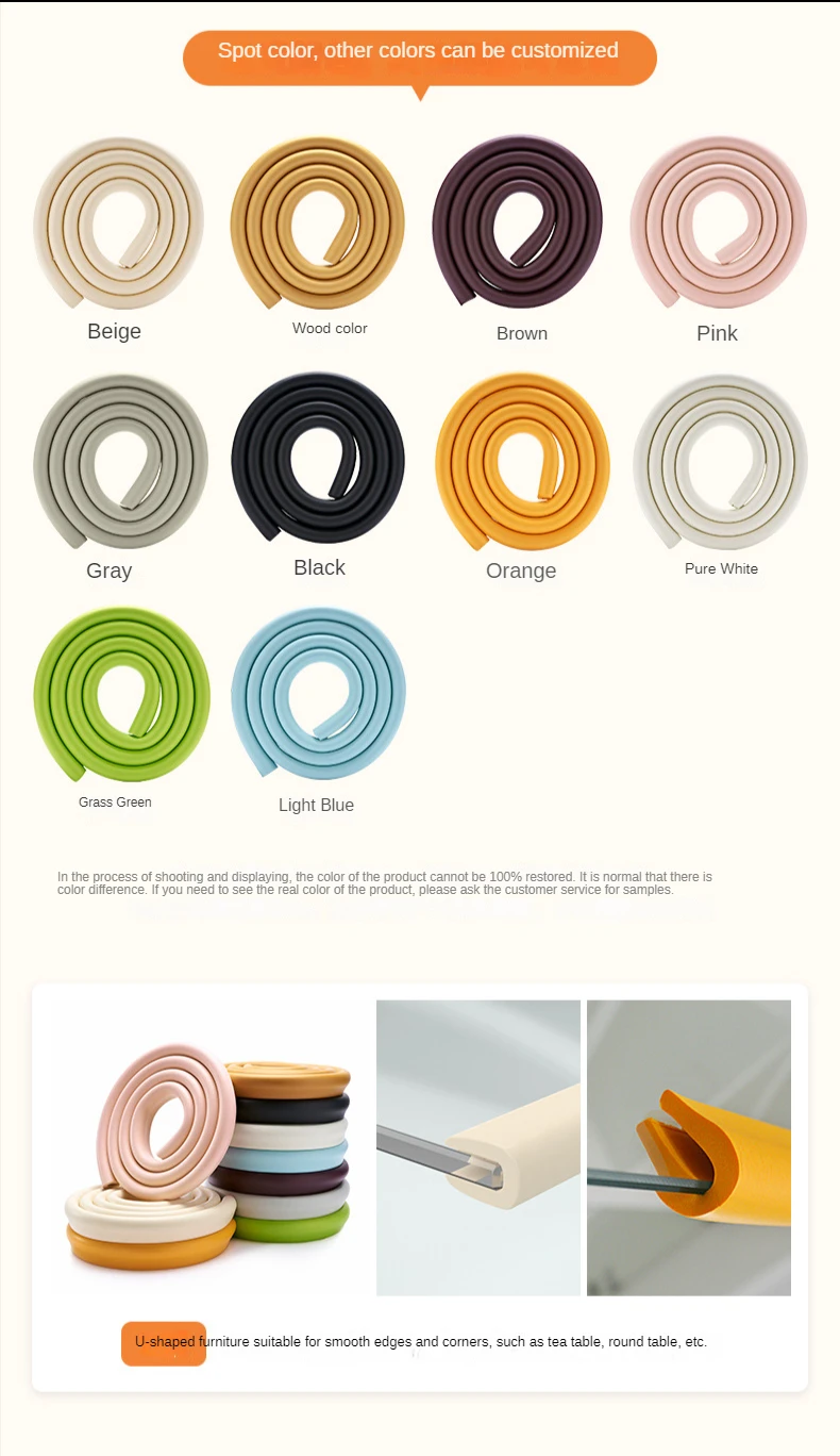 U Shape Baby Proofing Foam Wall Corner Anticollision Strips Protector