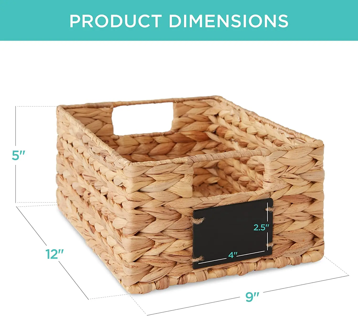 Oem Odm Woven Kitchen Organizers W/chalkboard Label,Water Hyacinth