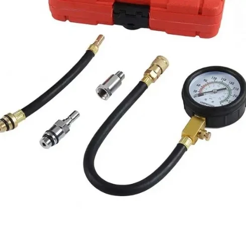Petrol Engine Cylinder Compression Tester 5 Pcs Oil Pressure Test Kit for Car Diagnostic Tools