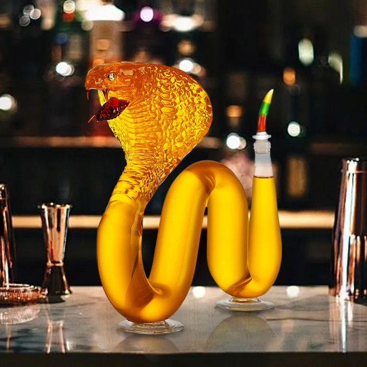 Serpente A Sonagli - Aeratore E Tappo Per Vino 2 In 1 - Versatore A Forma Di Drago In Zinco E Silicone - Regalo Uomo Idea Compleanno Papà - 5