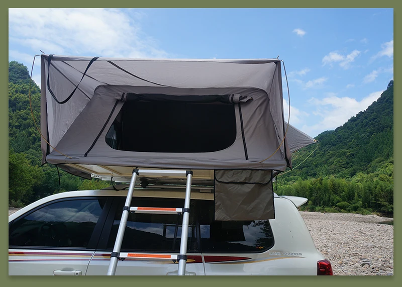 Glamcamp Hard Cover Camping Aluminum 4 Person Roof Top Tent