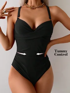 Custom Printed Animal/Leopard Pattern Luxury Summer Eco-Friendly Quick Dry One Piece Bikini for Women Beach Swimwear