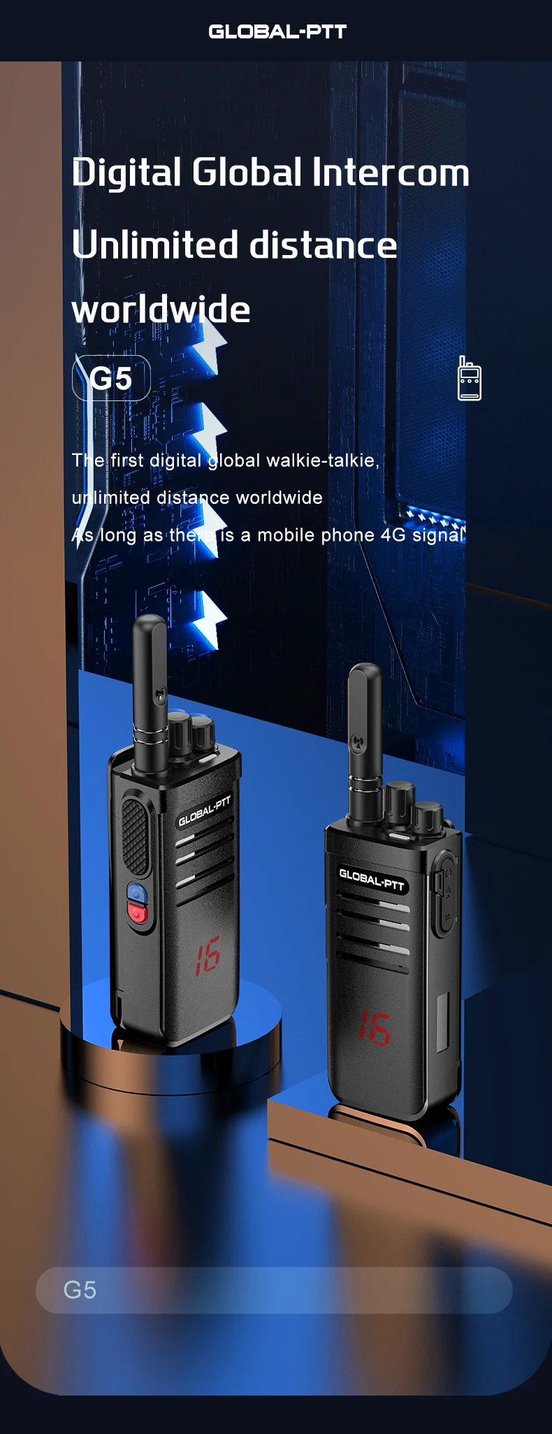 Two-way Radio Walkie-talkie Professional Adult Handheld Woki Toki ...