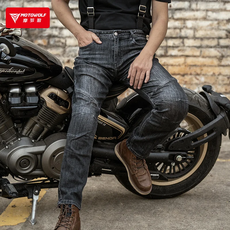 Motowolf Motorcycle Gear Riding Jeans armor Protective Gears Motocross  Pants for Cycling