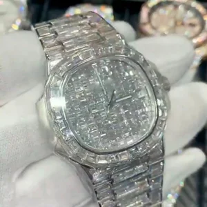 Iced Out VVS Moissanite Watches | Luxury Skeleton Design | Wholesale Diamond Tester Approved