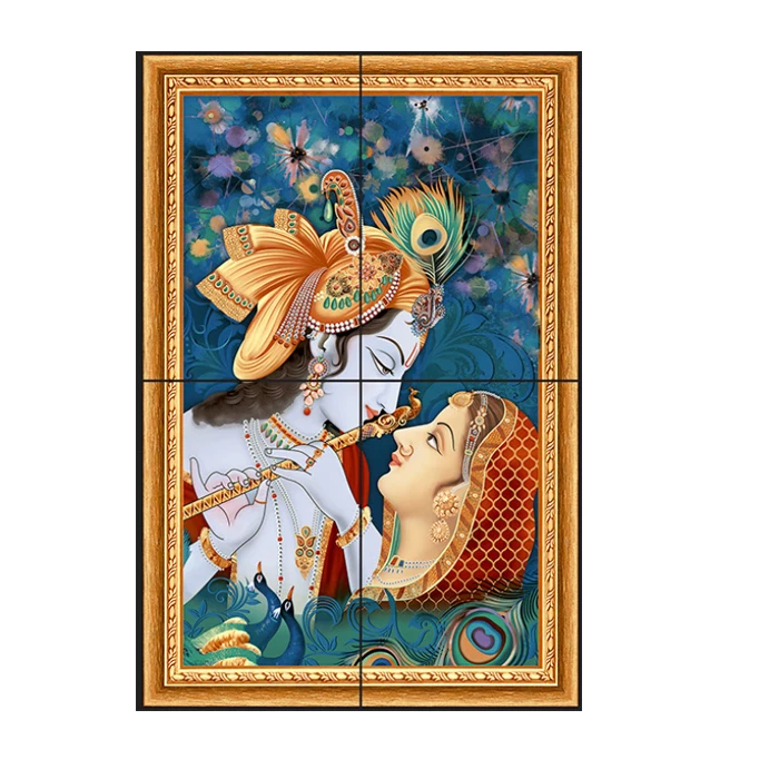 Golden Buddha Digital Picture Print Ceramic Semi Porcelain Wall Tiles for Pooja Room and Temple ceramic tiles for wall