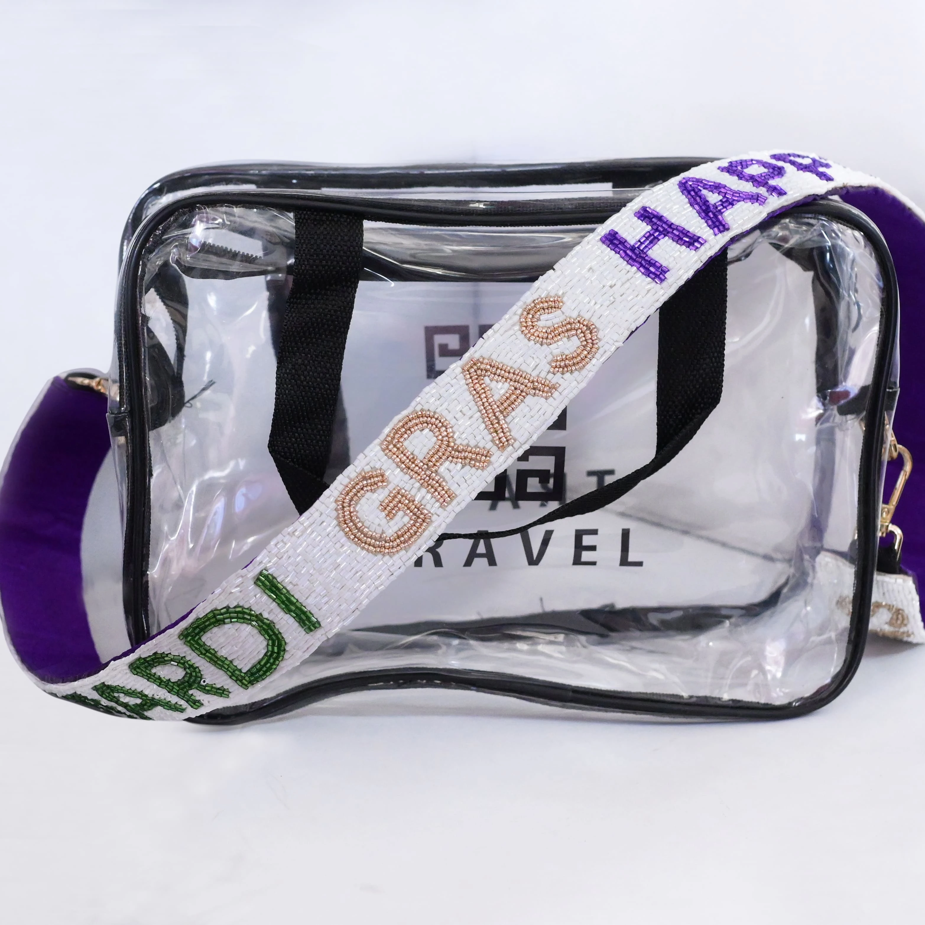 mardi gras purse strap