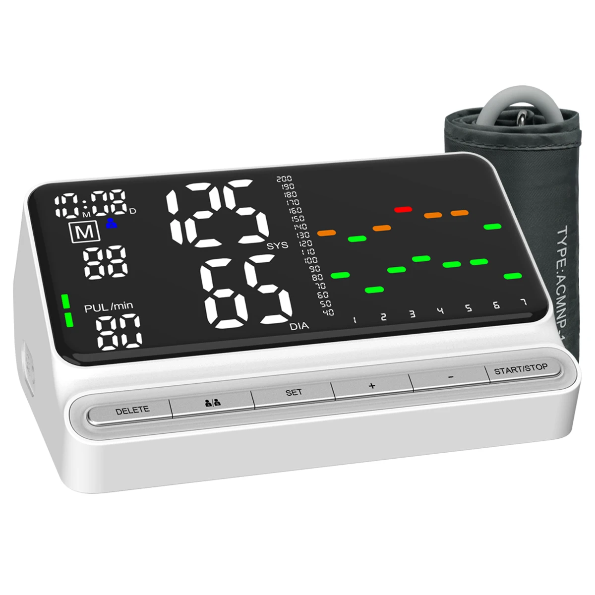 Rechargeable Blood Pressure Machine Electronic Smart Sphygmomanometer BP Monitor Tensiometre Upper Arm Blood Pressure Monitor-121019