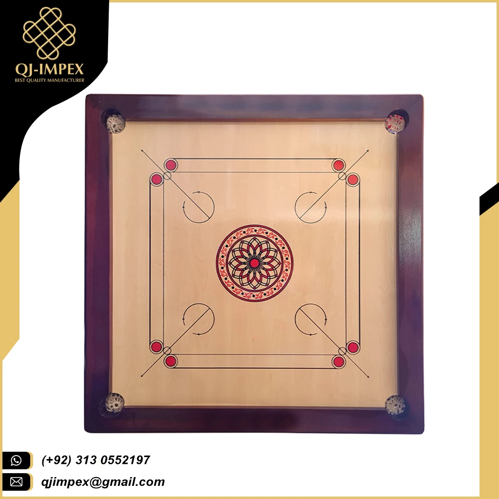 Square Shape Board Professional Made Square Shape Carrom Board for Playing Premium Quality ...