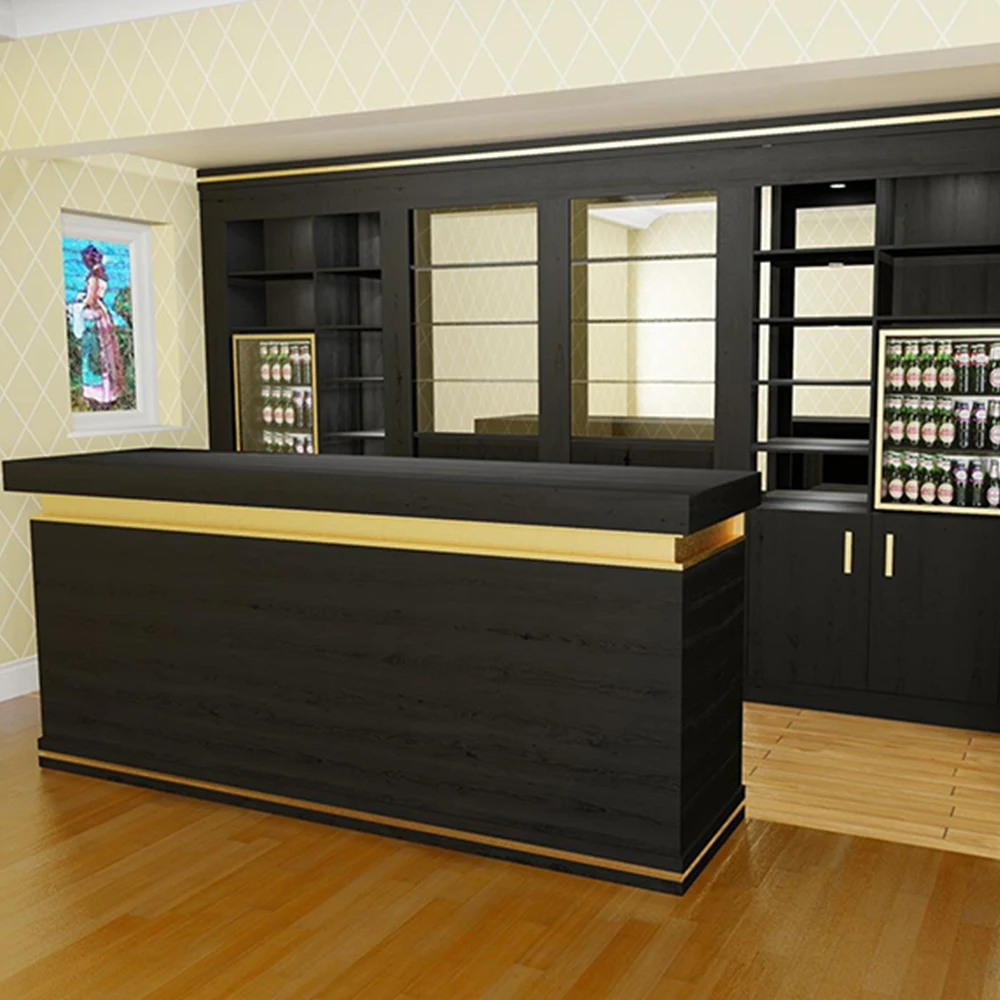 Commercial Luxury Modern Bar Display Night Club Furniture Bar Counter 3d Design For Club