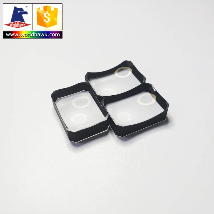 Edge Cut square Spherical Lens with Black Paint