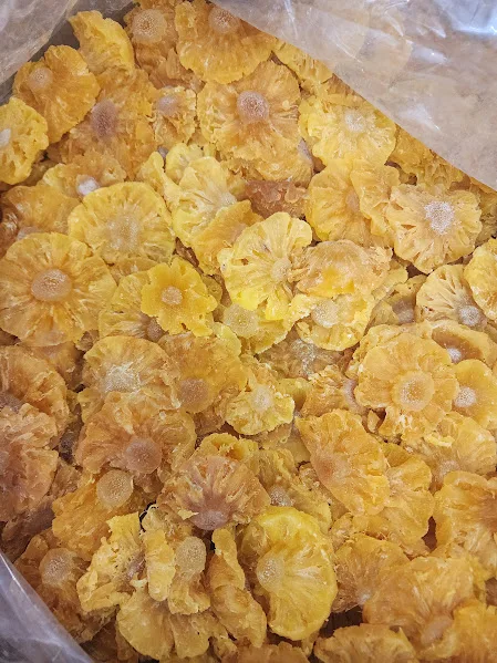 Dried Pineapple Slices Soft with Sugar Delicious Dried Fruit Tropical Exotic