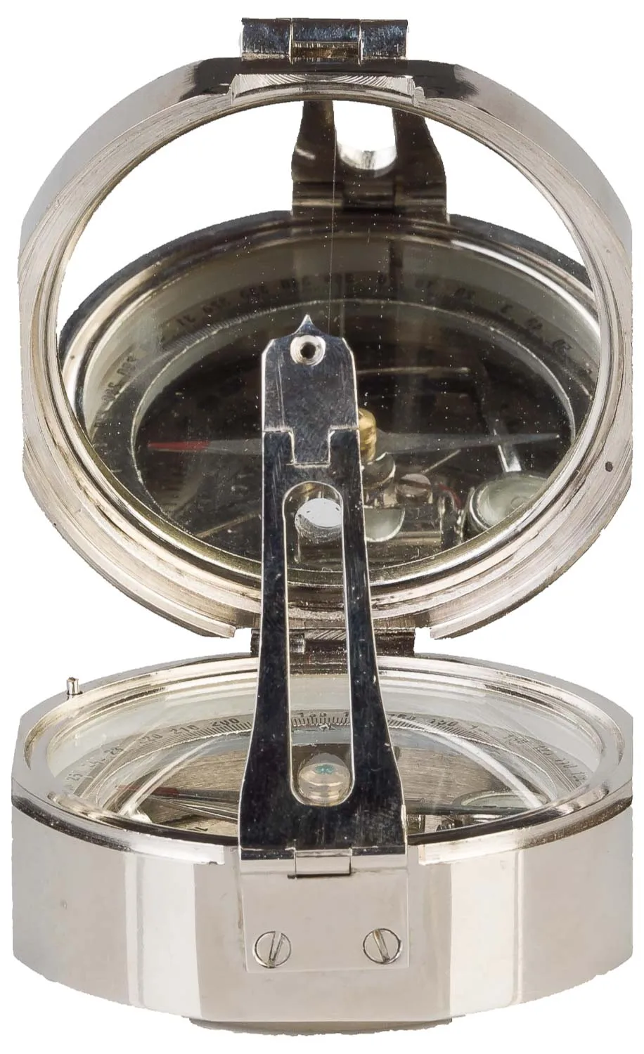 Серебряный компас Маритим корабль украшение Навигация латунь с деревянной коробкой и зеркалом античный морской направленный Магнитный компо