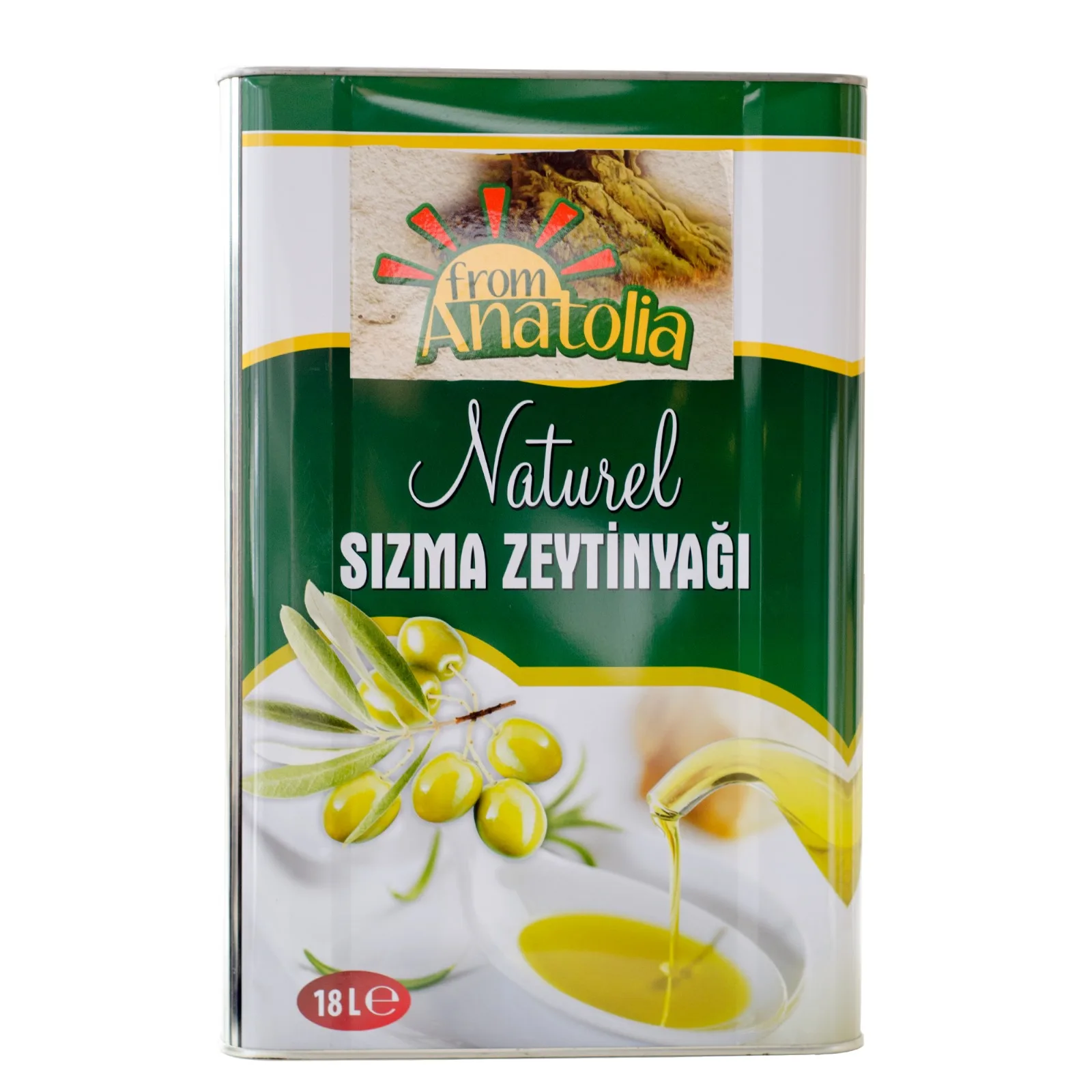 Лучшее качество высокое от холодного отжима Анатолии оливковое масло первого 18 л олова из Эгейского региона индейки