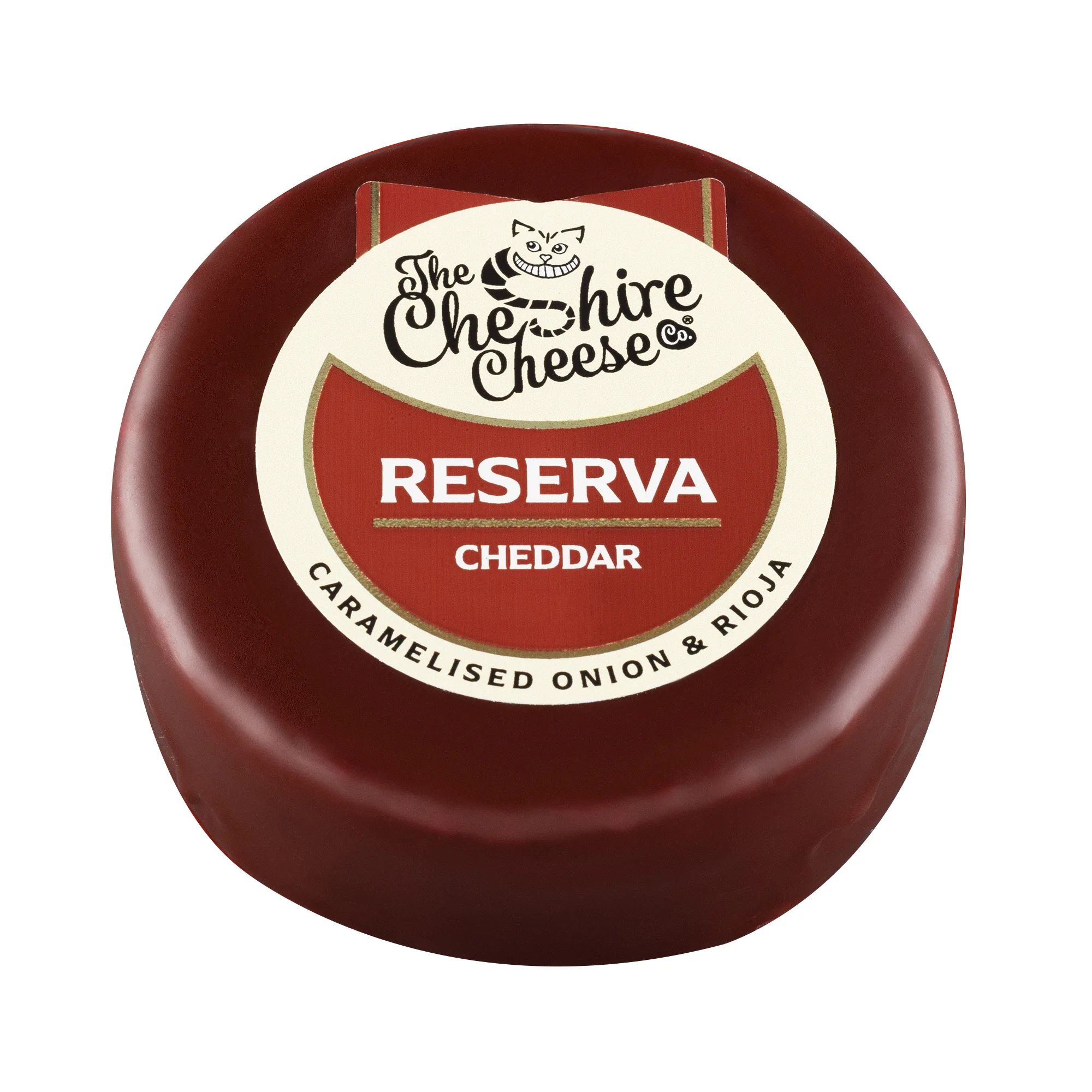 Reserva Rioja Cheddar & Caramelised Onion Cheese Waxed Truckle 200g Made By The Cheshire Cheese