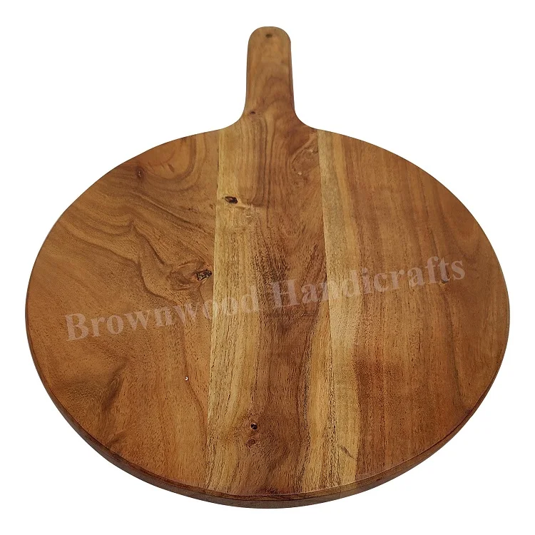 Handcrafted Solid Mango Wooden Round Cutting Board for Chopping and Charcuterie Direct from Indian Manufacturer and Exporter