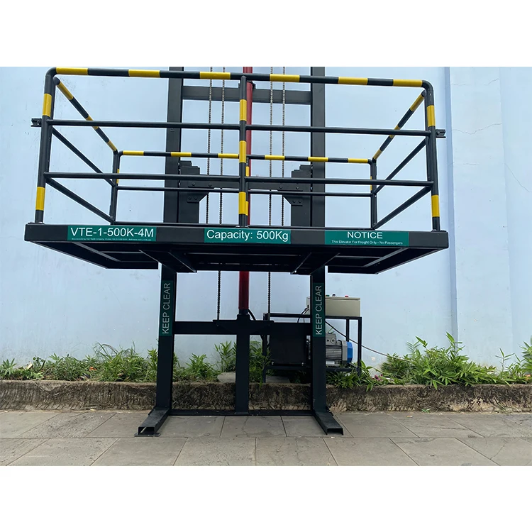 Specialized Supply Hydraulic Cargo Lift Elevator 0 5 Ton 5m High Class Lifting Goods Equipment