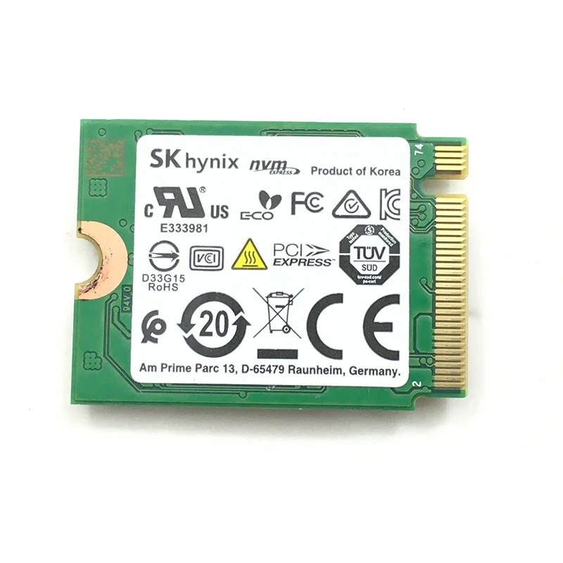 256GB M.2 2230 NVMe SSD for laptops - SK Hynix BC511 PCIe Gen 3 X4